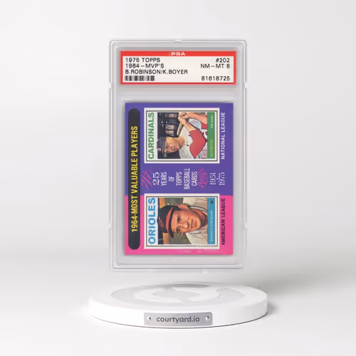 1975 Topps #202 1964-MVP's - Brooks Robinson/Ken Boyer (PSA 8 NM-MT)
