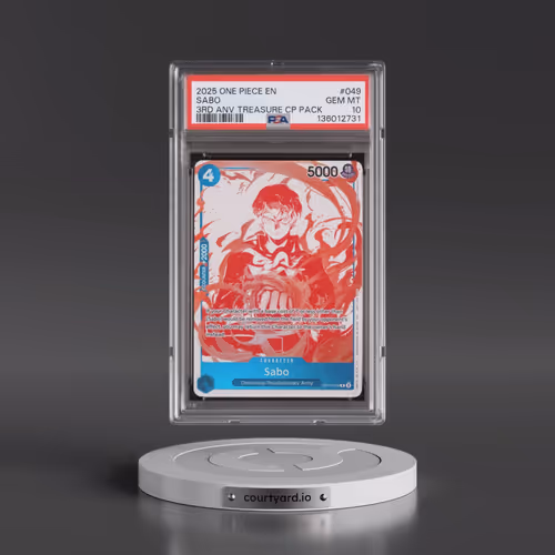 2025 One Piece 3rd Anniversary! One Piece Card Treasure Campaign Pack #049 Sabo (PSA 10 GEM MINT)
