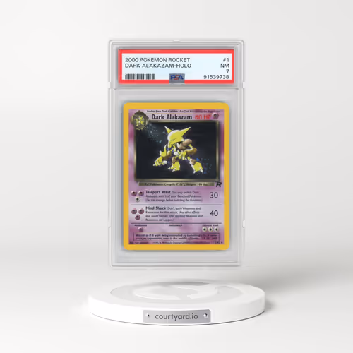 2000 Pokémon Rocket #1 Dark Alakazam - Holo (PSA 7 NM)