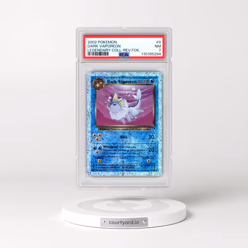 2002 Pokémon Legendary Collection #9 Dark Vaporeon - Reverse Foil (PSA 7 NM)