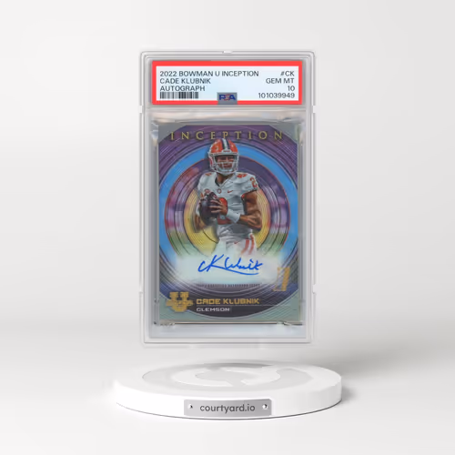 2022 Bowman University Inception Autographs #CK Cade Klubnik (PSA 10 GEM MINT)