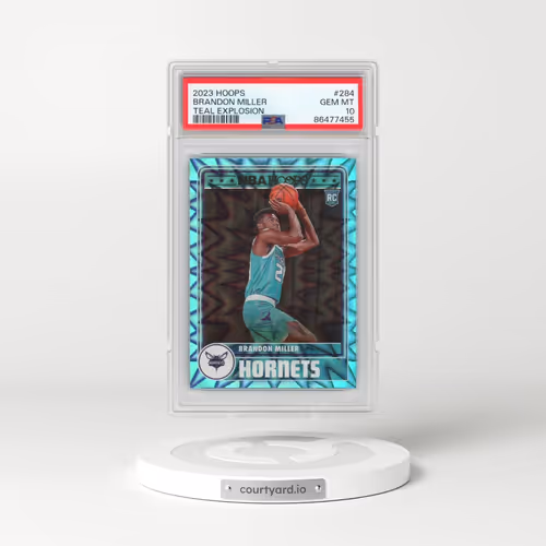 2023 Panini NBA Hoops #284 Brandon Miller - Teal Explosion (PSA 10 GEM MINT)