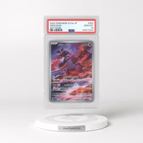 2023 Pokémon Sv3a-Raging Surf #069 Groudon - Art Rare (PSA 10 GEM MINT)