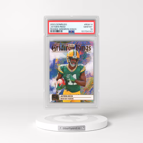 2023 Panini Donruss Rookie Gridiron Kings #RGK14 Jayden Reed (PSA 10 GEM MINT)