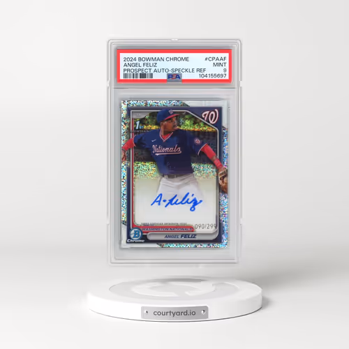 2024 Bowman Chrome Prospect Autographs #CPAAF Angel Feliz - Speckle Refractor (PSA 9 MINT)