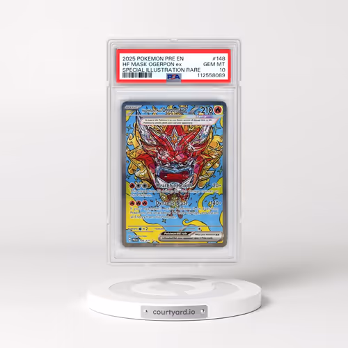 2025 Pokémon Pre EN-Prismatic Evolutions #148 Hearthflame Mask Ogerpon EX - Holo Special Illustratio