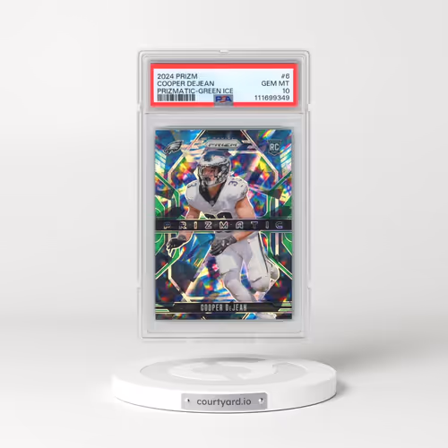 2024 Panini Prizm Prizmatic #6 Cooper Dejean - Green Ice (PSA 10 GEM MINT)