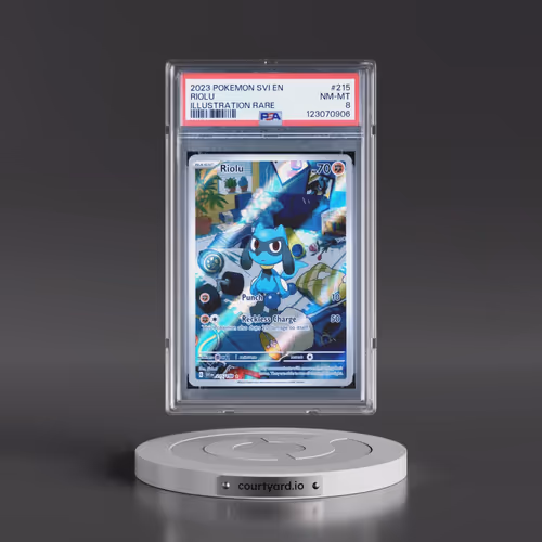2023 Pokémon Svi EN-Scarlet & Violet #215 Riolu - Illustration Rare (PSA 8 NM-MT)
