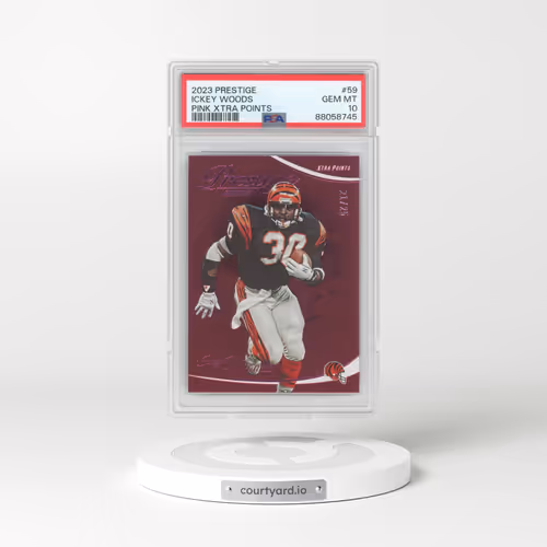 2023 Panini Prestige #59 Ickey Woods - Pink Xtra Points (PSA 10 GEM MINT)
