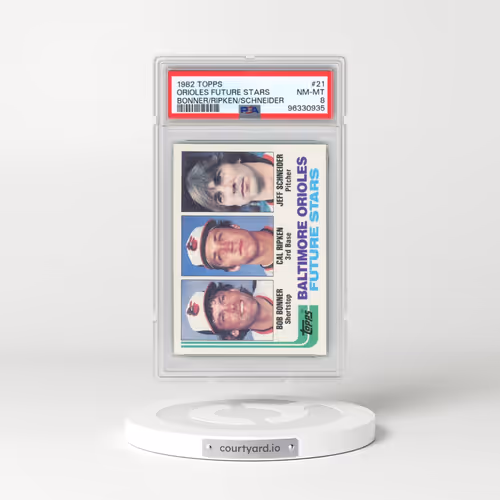 1982 Topps #21 Orioles Future Stars - Bonner/Ripken/Schneider (PSA 8 NM-MT)