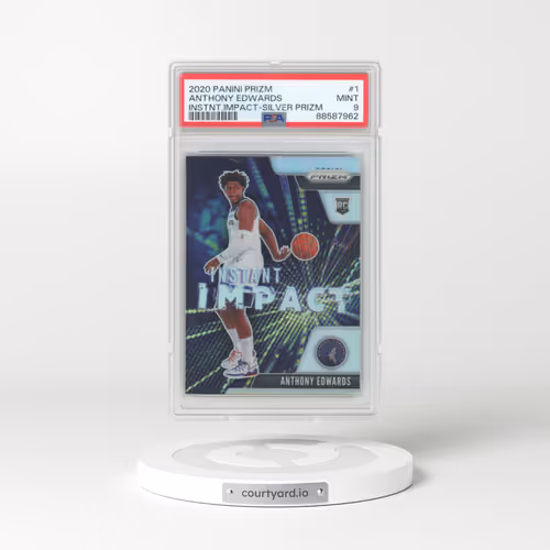 2020 Panini Prizm Instant Impact #1 Anthony Edwards - Silver Prizm (PSA 9 MINT)