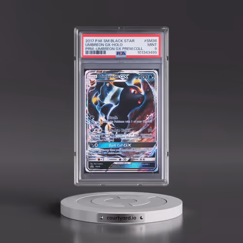 2017 Pokémon SM Black Star Promo #SM36 Umbreon GX - Holo Holo Umbreon GX Premium Collection (PSA 9 M