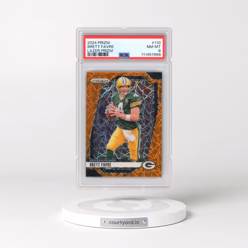 2024 Panini Prizm #110 Brett Favre - Lazer Prizm (PSA 8 NM-MT)