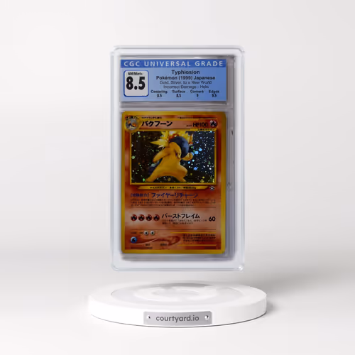 1999 Gold, Silver, to a New World Typhlosion - No + After 60 Damage With Rarity Symbol - Holo (CGC 8