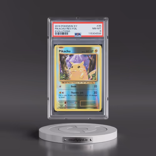 2016 Pokémon XY Evolutions #35 Pikachu - Reverse Foil (PSA 8 NM-MT)
