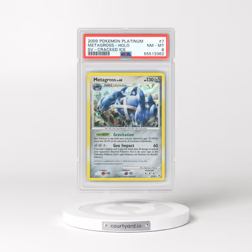 2009 Platinum #7 Metagross - Holo Cracked Ice (PSA 8 NM-MT)