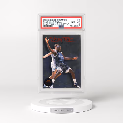 1993 Skybox Premium Shaq Talk #3 Shaquille O'Neal - Shaq Talk-the Postup (PSA 8 NM-MT)