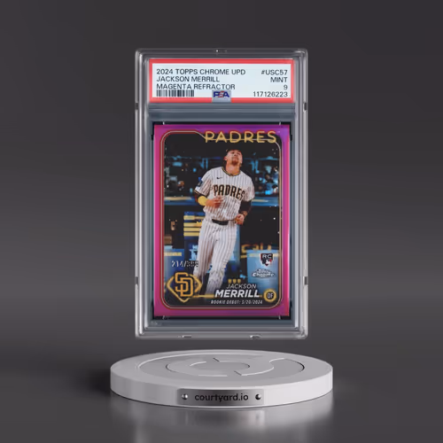 2024 Topps Chrome Update #USC57 Jackson Merrill - Magenta Refractor (PSA 9 MINT)