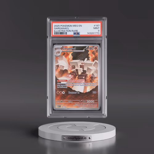 2025 Pokémon Meg EN-Mega Evolution #147 Garganacl - Illustration Rare (PSA 9 MINT)