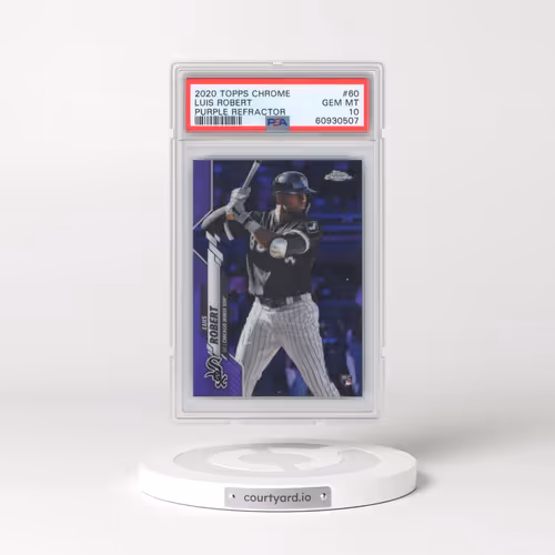 2020 Topps Chrome #60 Luis Robert - Purple Refractor (PSA 10 GEM MINT)