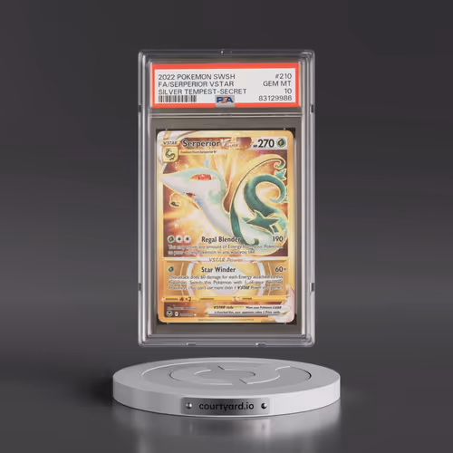 2022 Pokémon Sword & Shield Silver Tempest #210 Serperior Vstar - Full Art Secret (PSA 10 GEM MINT)