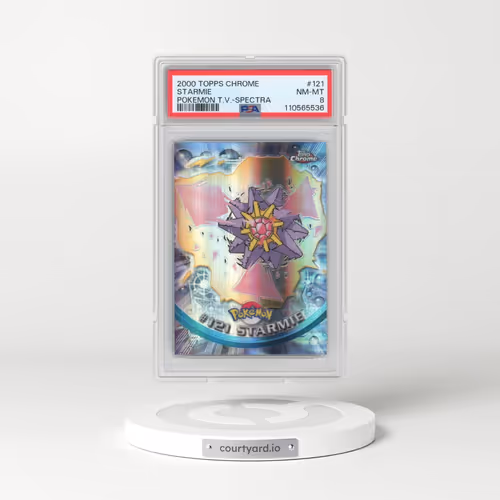 2000 Topps Chrome Pokémon T.V. #121 Starmie - Spectra (PSA 8 NM-MT)
