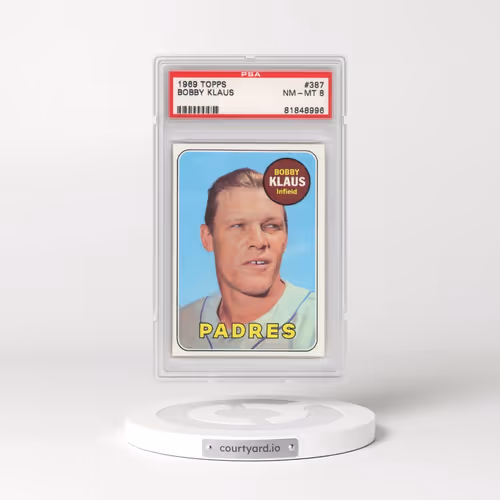 1969 Topps #387 Bobby Klaus (PSA 8 NM-MT)