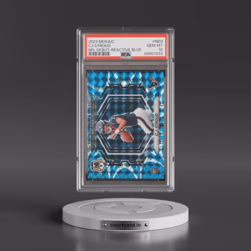 2023 Panini Mosaic NFL Debut #ND3 CJ Stroud - Reactive Blue (PSA 10 GEM MINT)