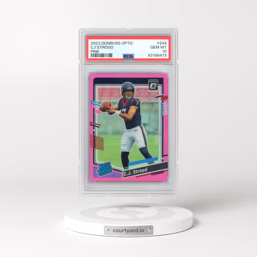 2023 Panini Donruss Optic #244 CJ Stroud - Pink (PSA 10 GEM MINT)