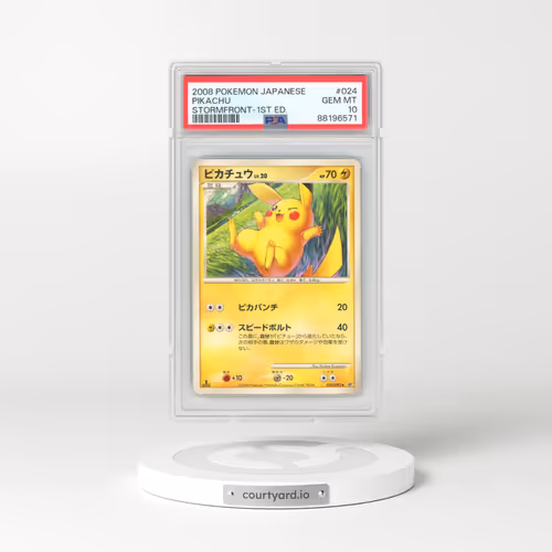 2008 Pokémon Stormfront #024 Pikachu - 1st Edition (PSA 10 GEM MINT)