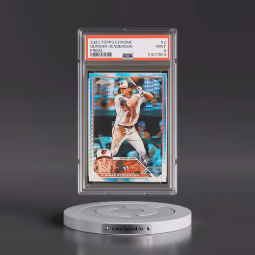 2023 Topps Chrome #2 Gunnar Henderson - Prism Refractor (PSA 9 MINT)