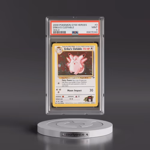2000 Pokémon Gym Heroes #3 Erika's Clefable - Holo (PSA 9 MINT)