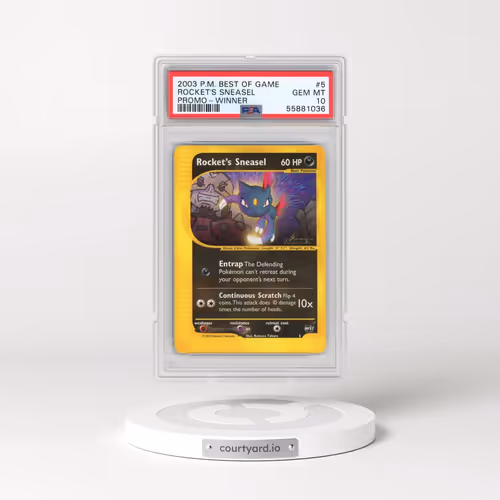 2003 Pokémon Best of Game Promo #5 Rocket's Sneasel - Winner (PSA 10 GEM MINT)