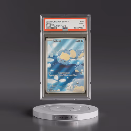 2024 Pokémon Ssp EN-Surging Sparks #199 Spheal - Illustration Rare (PSA 9 MINT)