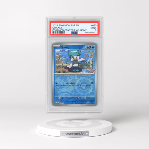 2024 Pokémon Ssp EN-Surging Sparks #050 Quaxly - Pokemon Center Exclusive (PSA 9 MINT)