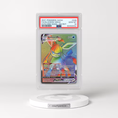 2021 Pokémon Sword & Shield Evolving Skies #208 Glaceon Vmax - Full Art Secret (PSA 10 GEM MINT)