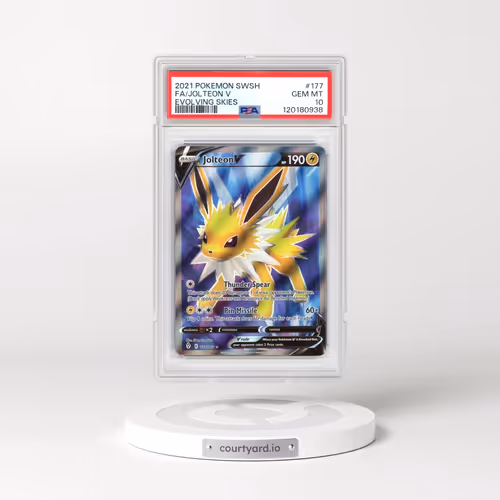 2021 Pokémon Sword & Shield Evolving Skies #177 Jolteon V - Holo Full Art (PSA 10 GEM MINT)