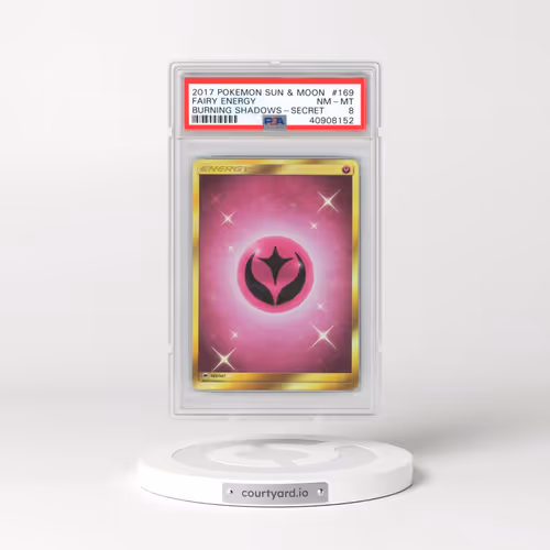 2017 Pokémon Sun & Moon Burning Shadows #169 Fairy Energy - Secret (PSA 8 NM-MT)