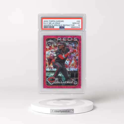2024 Topps Chrome #44 Elly de La Cruz - Magenta Speckle Refractor (PSA 10 GEM MINT)