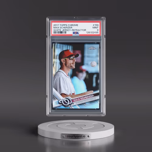2017 Topps Chrome #159 Max Scherzer - White Jersey-Refractor (PSA 9 MINT)