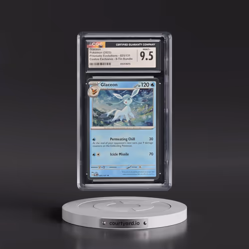 2024 Prismatic Evolutions - PRE EN #025/131 Glaceon - (Cosmos Holo) Costco Exclusive 8-Tin Bundle (C