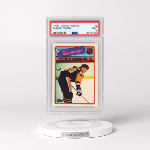 1988 Topps Stickers #2 Mario Lemieux (PSA 9 MINT)