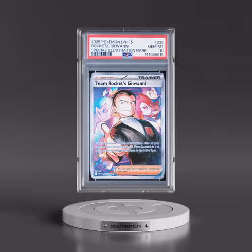 2025 Pokémon Dri EN-Destined Rivals #238 Team Rocket's Giovanni - Special Illustration Rare (PSA 10