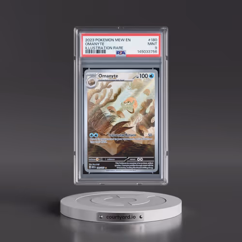 2023 Pokémon Mew EN-151 #180 Omanyte - Illustration Rare (PSA 9 MINT)