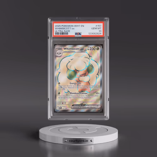 2025 Pokémon Wht EN-White Flare #157 Whimsicott EX - Holo Ultra Rare (PSA 10 GEM MINT)