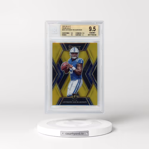 2022 Panini Select #503 Anthony Richardson - Gold Prizm (BGS 9.5 GEM MINT)