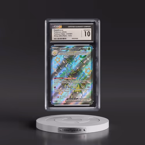 2024 Paldean Fates - PAF EN #214/091 Espathra ex - Shiny Ultra Rare Holo (CGC 10 GEM MINT)