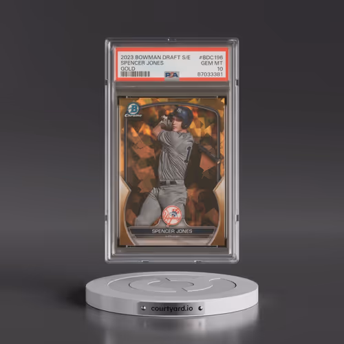 2023 Bowman Draft Sapphire Edition #BDC196 Spencer Jones - Gold (PSA 10 GEM MINT)
