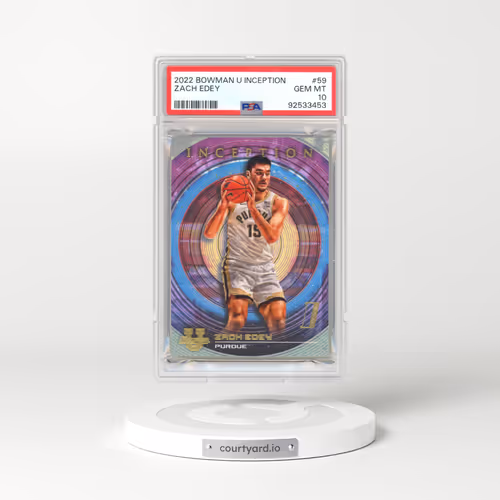 2022 Bowman University Inception #59 Zach Edey (PSA 10 GEM MINT)