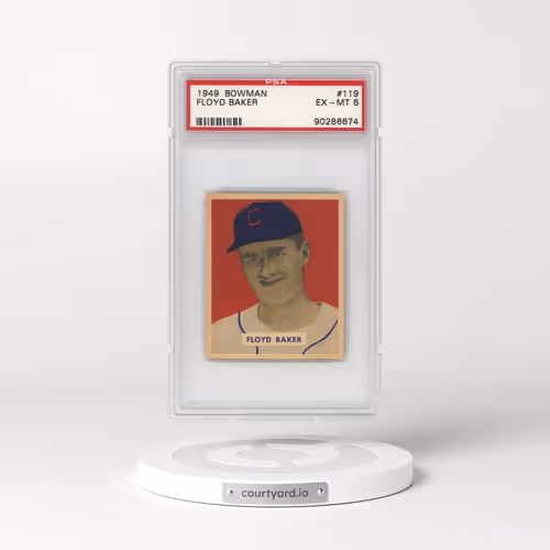 1949 Bowman #119 Floyd Baker (PSA 6 EX-MT)